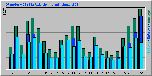 Stunden-Statistik im Monat Juni 2024