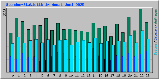 Stunden-Statistik im Monat Juni 2025