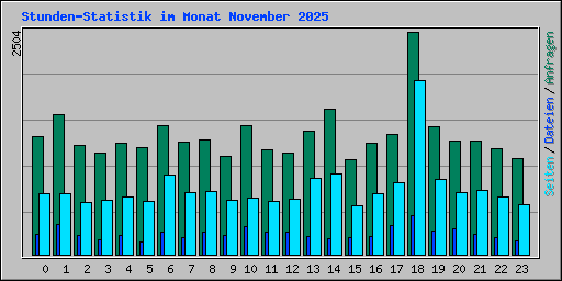 Stunden-Statistik im Monat November 2025